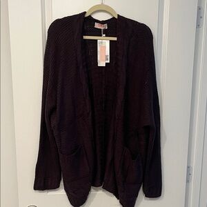 NWT Elegant Purple Cardigan Sweater